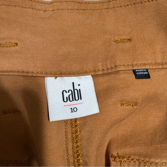 CABI #6045 Paper Bag Cargo Pants Burnt Orange Belted Straight Leg Women's Sz 10 - Picture 10 of 11